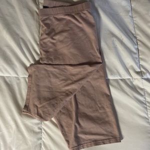 Cream biker shorts from pretty Little thing